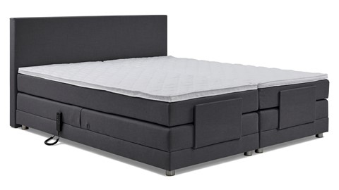 Boxspring Move verstelbaar met gestoffeerd matras, blauw