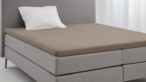 Hoeslaken Jersey Kyoto topper, taupe