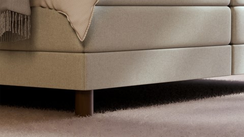 Elektrische boxspring Ridge - Wool look, natural