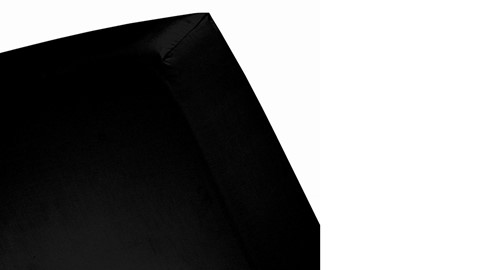 Hoeslaken Double jersey topper hoogte tot 8 cm, zwart