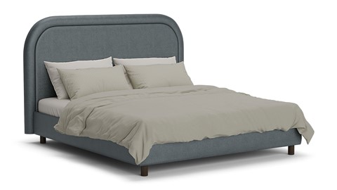 Bed Amber velvet glow, grey blue