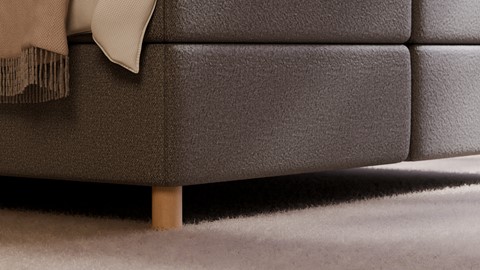 Boxspring Flow, dark grey