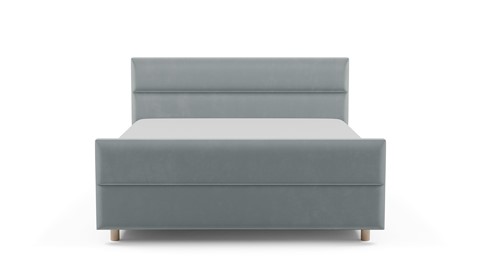 Boxspring Mica - Soft touch, light blue