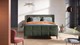 Boxspring Attraktiv Trendik vlak met gestoffeerd matras, green