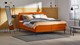Boxspring Viggo vlak met gestoffeerd matras, adore goud