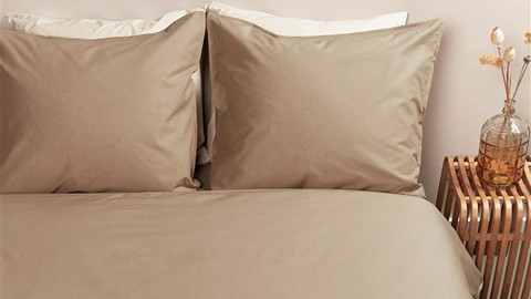 Dekbedovertrek Cotton Uni, khaki