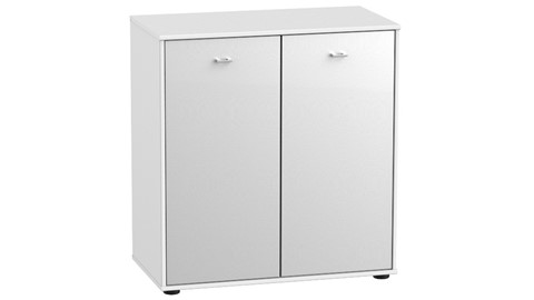 Commode Tokio met 2 deuren, wit/glas wit