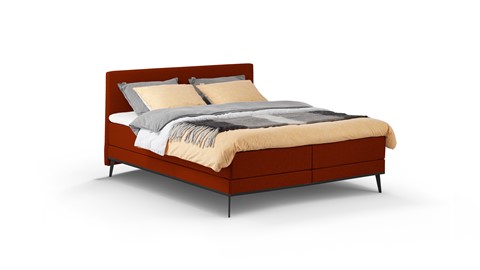 Boxspring Viggo vlak met gestoffeerd matras, adore koper