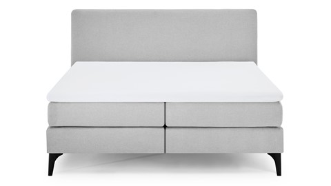 Boxspring Attraktiv Lykka vlak met gestoffeerd matras, light grey