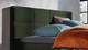 Boxspring Attraktiv Trendik vlak met gestoffeerd matras, green