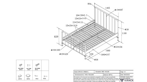 Bed Bronxx, groen