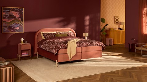 Boxspring Amber - Velvet glow, blush