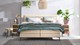 Boxspring Quartz vlak met gestoffeerd matras, rpes 03