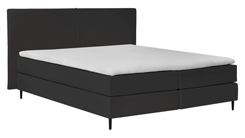 Boxspring Opal vlak met gestoffeerd matras, onyx