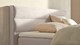 Boxspring Solid Lina verstelbaar met gestoffeerd matras, naturel