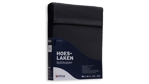 Hoeslaken Modal split topper, antraciet