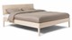 Bed Sky eiken met hoofdbord hout en poot hout, eiken