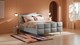 Boxspring Crystal soft touch met gestoffeerd matras, light blue