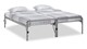 Bed & onderschuifBed Doppia, zilver
