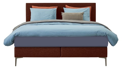 Boxspring Emerald vlak met B Bright matras 3100/3150, copper