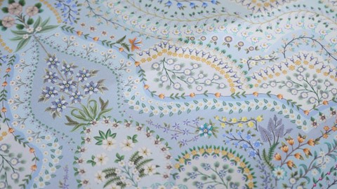 Dekbedovertrek Moon Flower, light blue