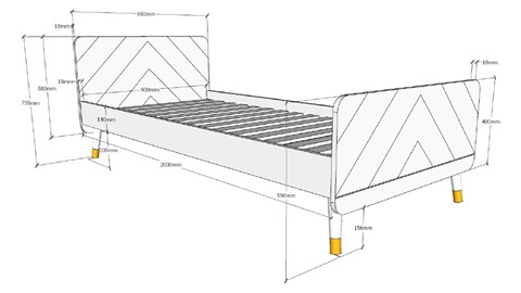 Bed Billy met nachtkast en bureau, white