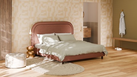 Bed Amber velvet glow, blush