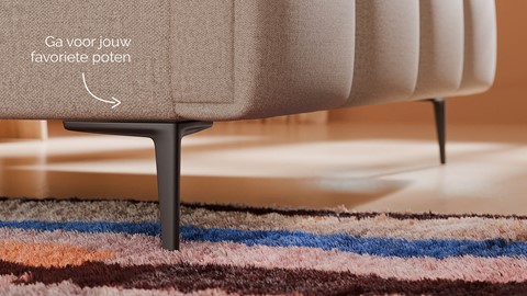Boxspring Crystal soft touch met gestoffeerd matras, beige