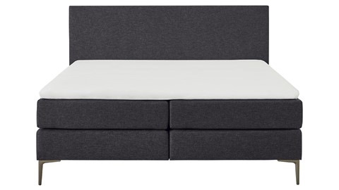 Boxspring Emerald vlak met gestoffeerd matras, anthracite