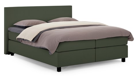 Boxspring Autentik Tunn vlak met gestoffeerd matras, green