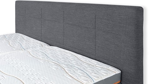 Boxspring Supreme Square verstelbaar met Slow Motion 2 matras, grijs