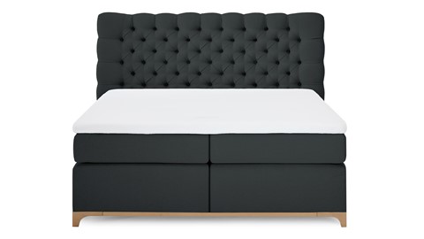 Boxspring Unik Elit vlak met gestoffeerd matras, anthracite