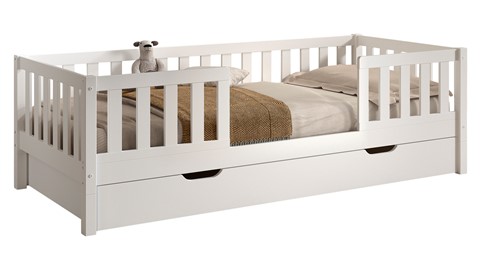Kajuitbed Dallas met slaaplade en uitvalbeveiliging, wit