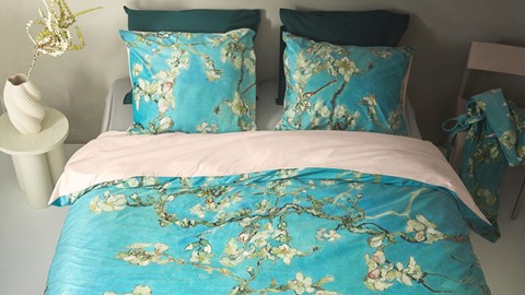 Dekbedovertrek Almond Blossom de Velours, blauw