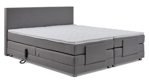 Boxspring Move verstelbaar met gestoffeerd matras, grijs