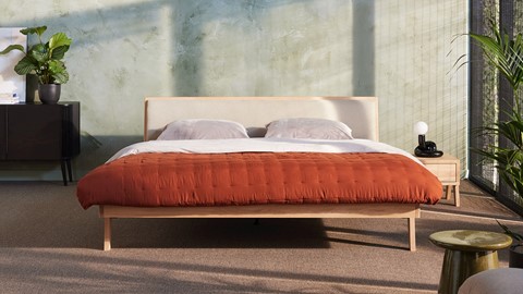 Bed Skogar exclusief bodem en matras, beige