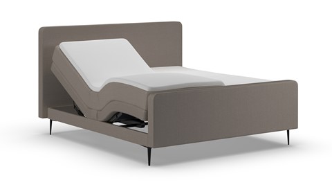 Elektrische boxspring Glade - Soft suede, liver