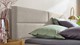 Opbergboxspring Pearl vlak met gestoffeerd matras, natural