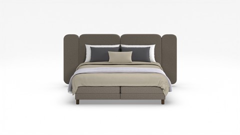 Elektrische boxspring Ridge met Kårlsson Excellence matras, grey