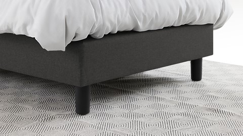 Boxspring Invito vlak met Bridge matras, donkergrijs