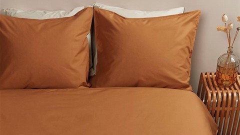 Dekbedovertrek Cotton Uni, orange