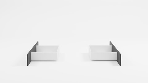 Set opbergladen bed Fresh hoogte 50 cm, antraciet