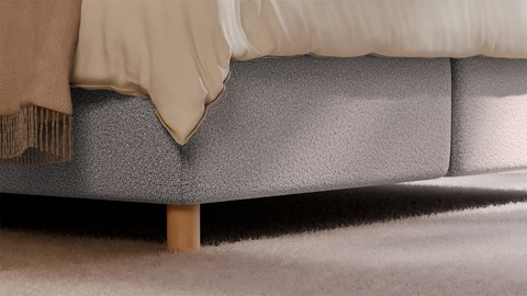 Boxspring Flow - Warm wool, grey