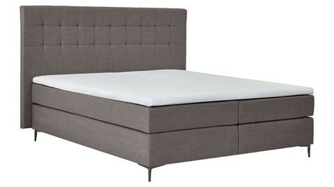 Boxspring Jade vlak met gestoffeerd matras, liver