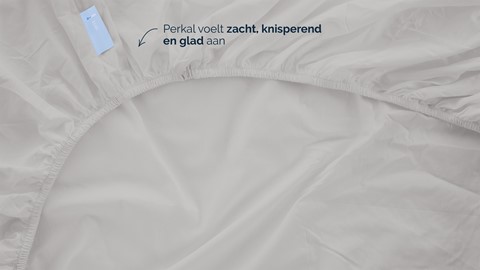 Hoeslaken B Bright Percale, lichtgrijs