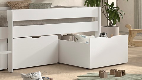 Bedla voor halfhoogslaper laag Primo, wit