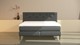 Boxspring Citrine vlak met gestoffeerd matras, charcoal