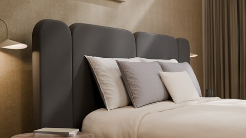 Elektrische boxspring Ridge met Kårlsson Excellence matras, anthracite