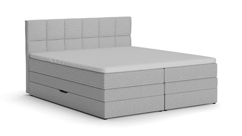 Opbergboxspring Jade - Linen touch, light grey