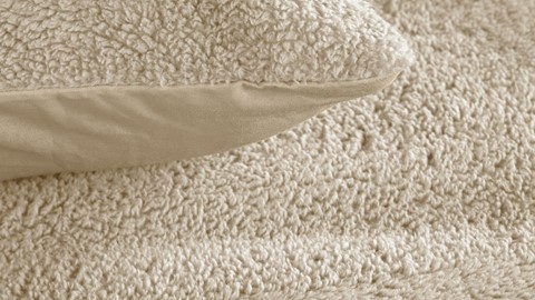 Dekbedovertrek Plush, sand